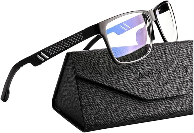 ANYLUV Blue Light Blocking Glasses Men Computer Gaming Glasses Lightweight